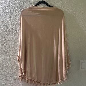 Elegant Beige Shawl with Tassels